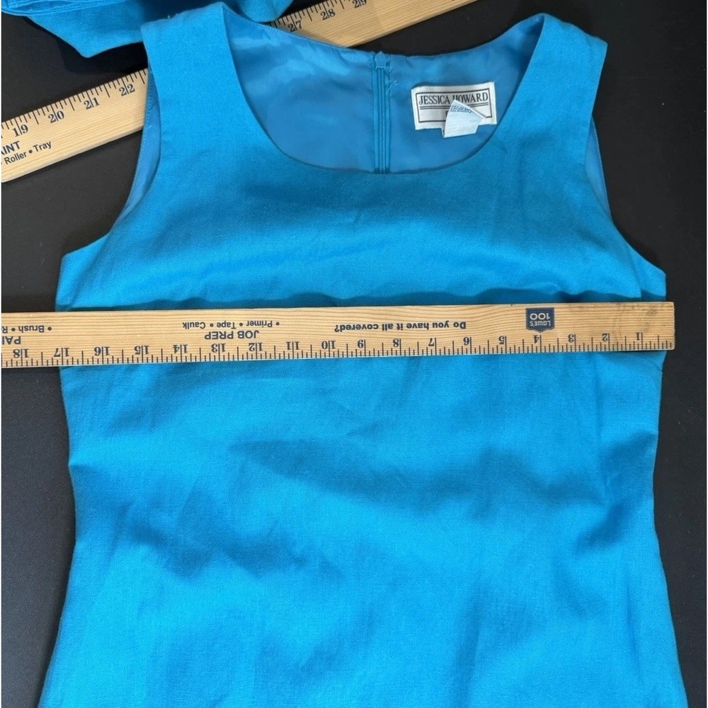 Jessica Howard Dress 2 Pc Set Womens 4 Petite Blue - Picture 14 of 16